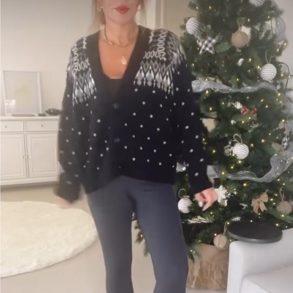 Smash + Tess Asher fair Isle cardigan sweater